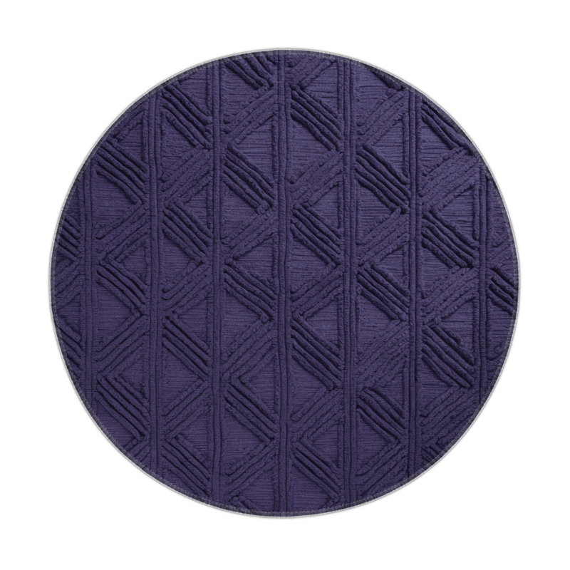 Tapis mauve intérieur et extérieur Trellis, Rond 5 pi