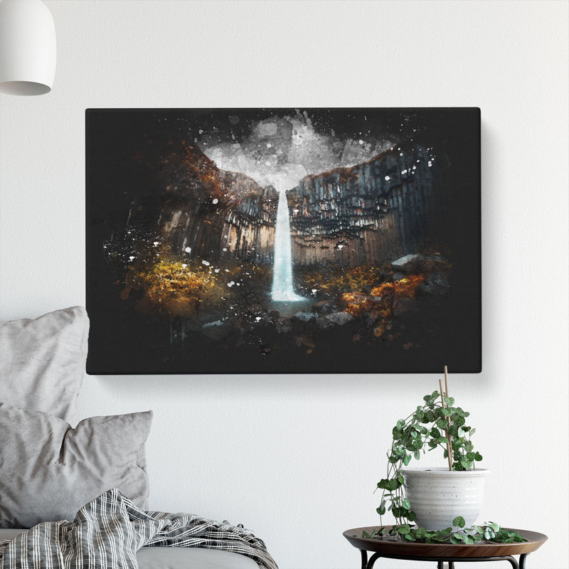 Svartifoss Waterfall in Iceland - Wrapped Canvas, 30cm H x 45cm W x 4cm D