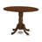 5 Piece Dining Set Includes a Round Dining Room Table with Dropleaf and 4 Linen Fabric Chairs, Espresso-599990111-600756714