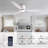 Jamarreon 42''/52'' Flush Mount Dimmable Ceiling Fan with LED Lights and Remote Control-1566889514