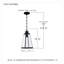 Mini-luminaire suspendu 1 lumière Carnagall