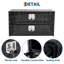 Waterproof Heavy Duty Aluminum Underbody Truck Tool Box with Drawer – Two-Tier Organizer, Lock & Keys for Pickup, Truck Bed, RV, Trailer – Black – 24 x 18 x 20 in