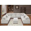 Canapé modulaire réversible en chenille surdimensionné 12 pièces Chenille-102507334