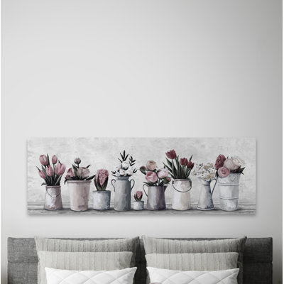 Fresh Cut Flowers - Wrapped Canvas Painting