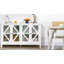 Buffet Abbra, buffet avec portes en verre trempé et tablette de rangement réglable, crédence-788844528