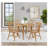 Calloway 48" Round Dining Table in Brown, Solid Rubberwood Kitchen Table for 4, Transitional Style Freestanding Desk