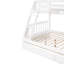 Lit superposé simple avec tiroirs et escalier de rangement, blanc - construction solide pour une utilisation à long terme, conception confortable et pratique