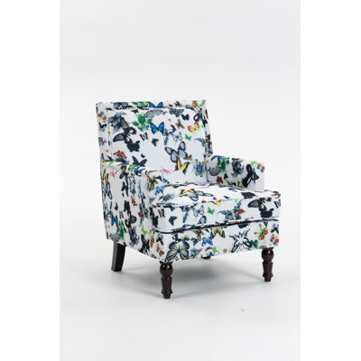 Chaise d'appoint rembourrée avec garniture cloutée