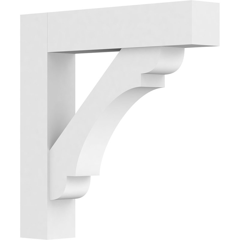 Support standard en uréthane avec extrémités en bloc brun clair, H 20 po x l 3 po x P 20 po
