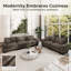 Fauteuil à assise profonde avec coussin décoratif-524532142