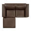 Causeuse modulaire en cuir avec repose-pieds 3 pièces Arielle-1129643320