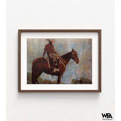Cowboy Painting Print, Framed Western Art, Western Wall Art, Cowboy Wall Art, Horse Wall Art Print, Framed Wall Art, Oversized Wall Art