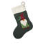 Hand Felted Wool Christmas Stocking - Gnome on Green