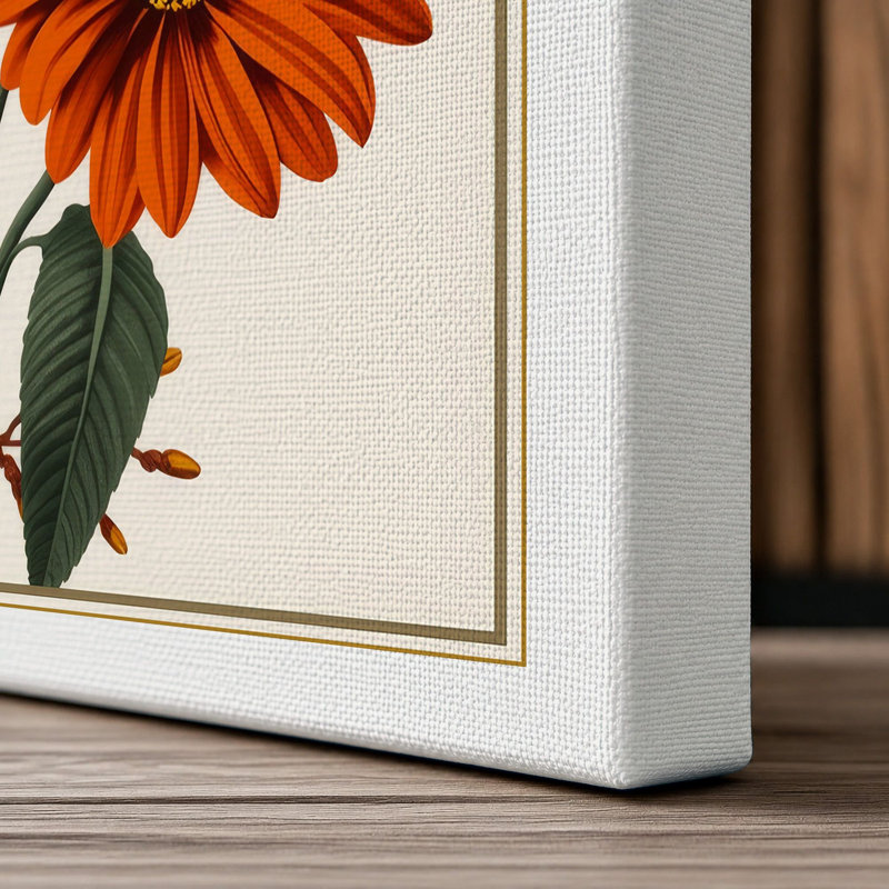 Study in Bloom Botanical - Wrapped Canvas, 36x24 - 91.4 x 61.0 cm, White Border