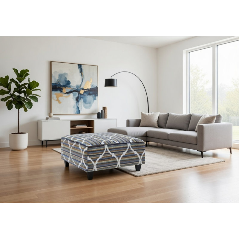 Repose-pieds Reigate, Mélange de polyester Bewilder Lagoon