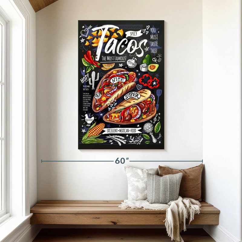 Tacos épicés Yarlin, H 48 po x l 32 po