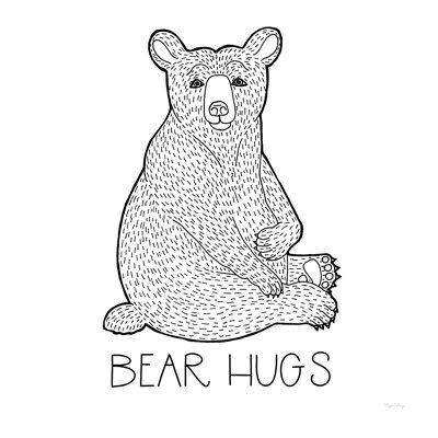 Color The Forest I Bear Hugs by Elyse DeNeige - Wrapped Canvas Print