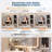 Makeup Vanity Set with Mirror and Lights, Vanity Desk with 5 Drawers, Stool & Power Outlet, 3-Color Lighting Modes with Adjustable Brightness for Bedroom Dressing Table