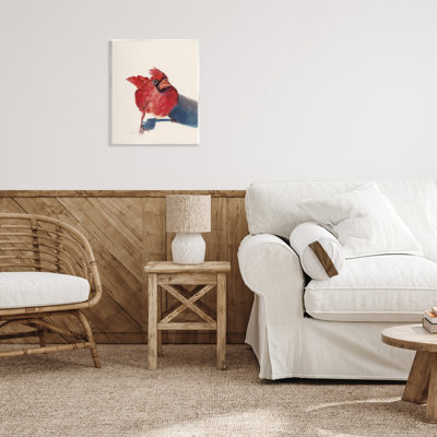 Plaque murale oiseau debout cardinal, design par Cady