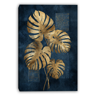 Toile tendue Golden Monstera
