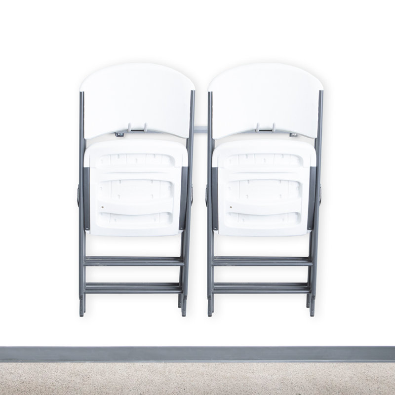 Small Steel Folding Chair Rack with Rubber-Coated Hooks