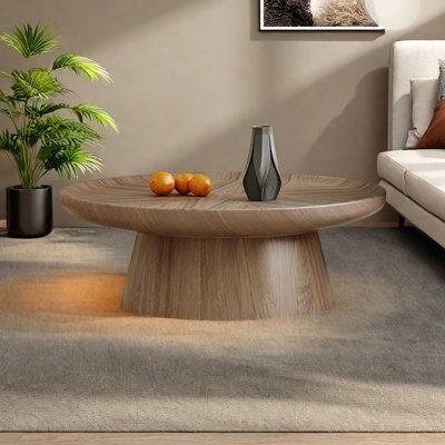 Table à thé ronde moderne avec texture naturelle