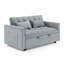 Canapé-lit polyvalent en velours pliable 54,33 po - 3 positions réglables avec 2 coussins moelleux-1964076361