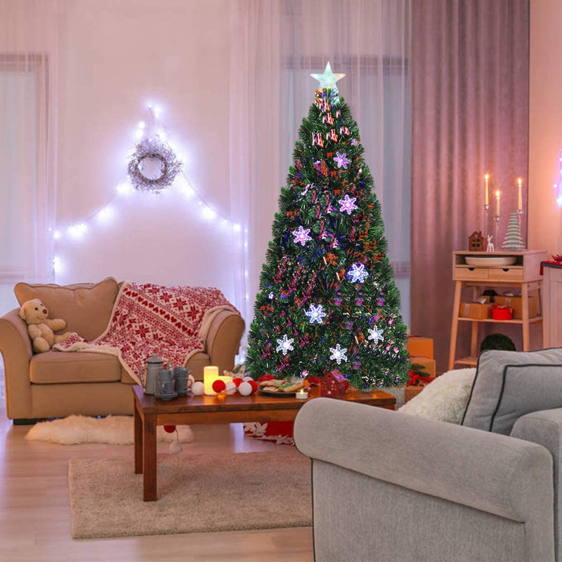 Lighted Artificial Pine Christmas Tree, 180cm H x 81cm W x 81cm D