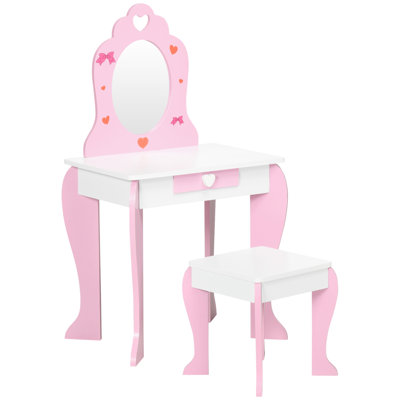 Rikwin Kids Vanity Table with Mirror