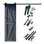 Color Solid Pine Wood K Design Unassembled Door with Black Rustic Installation Hardware Kit