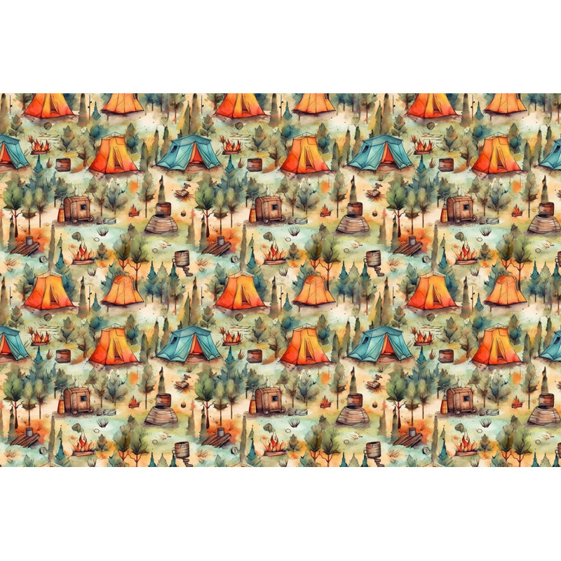 Camping Scenery Comforter, King Comforter