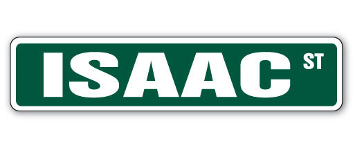 Plaque de rue Isaac en plastique robuste 4 po x 18 po