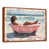 Toile avec cadre flottant brun
