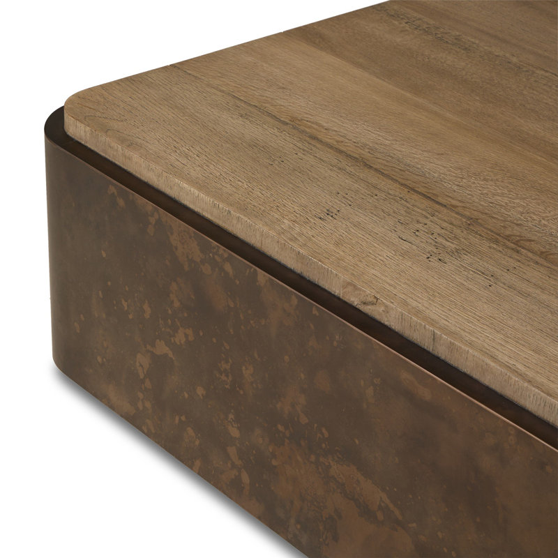 Kipp Square Coffee Table-Burnt Bleached Oak Resawn