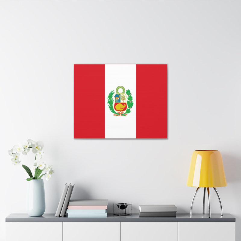 "Drapeau du Pérou" sur toile, H 24 po x l 30 po