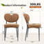 Ensemble de 4 chaises d'appoint, fini brun, revêtement en tissu technique, pieds en métal, L 23,23 po x l 20,47 po x H 33,46 po