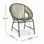 Chaise de patio intérieur / extérieur (ensemble de 2)-2111310601