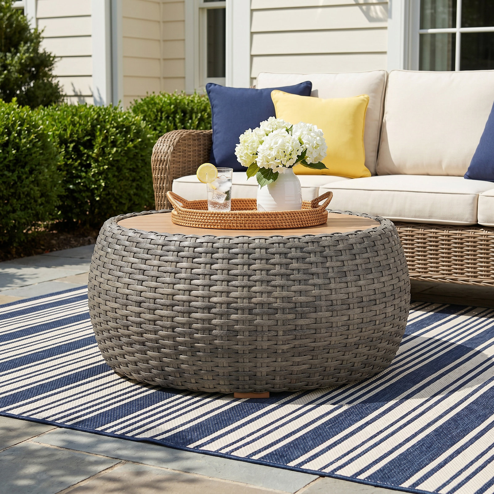 Teague Wooden Outdoor Coffee Table