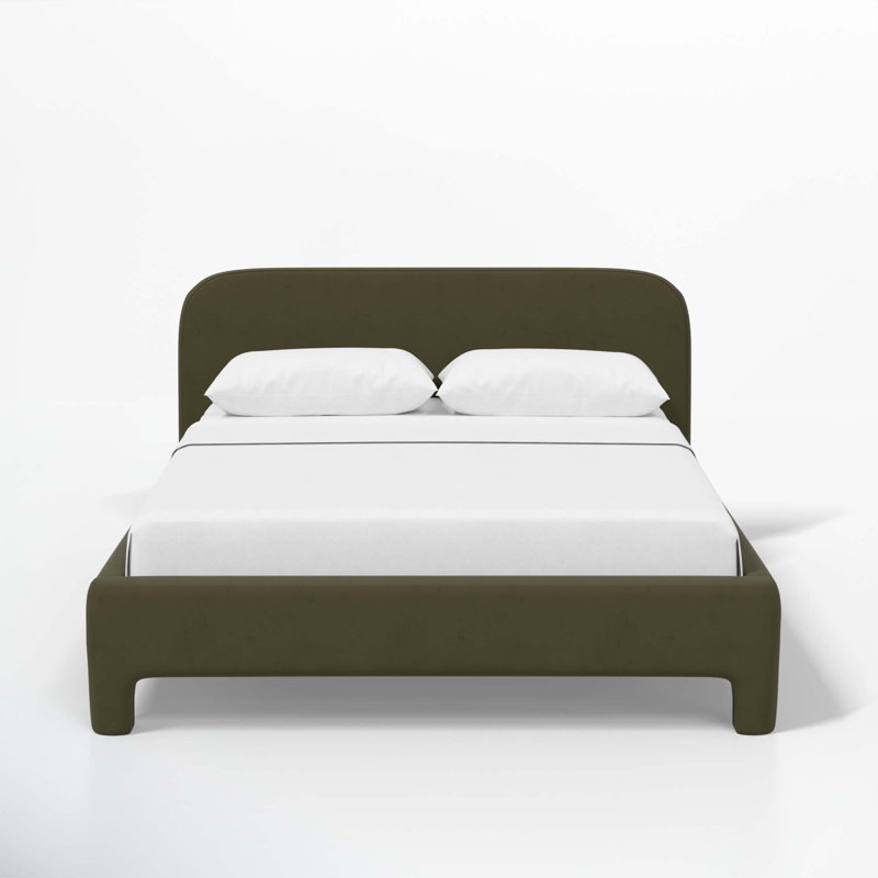 Illy Upholstered Standard Bed, Classic Loden Velvet, Queen