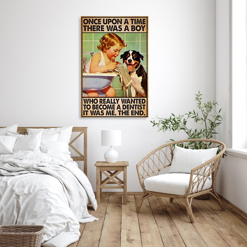 Impression sur toile, "Kyshawn A Boy To Devenir A Dentist", H 14 po x l 11 po x P 1,25 po