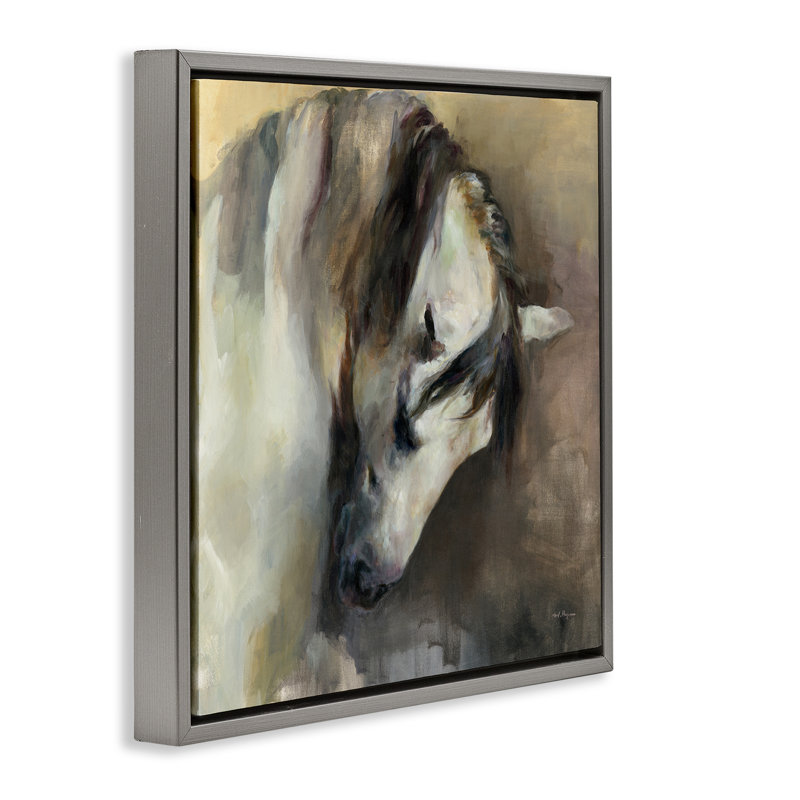 Art encadré flottant classique par Marilyn Hageman, H 18 po x l 18 po, Cadre flottant gris lustré
