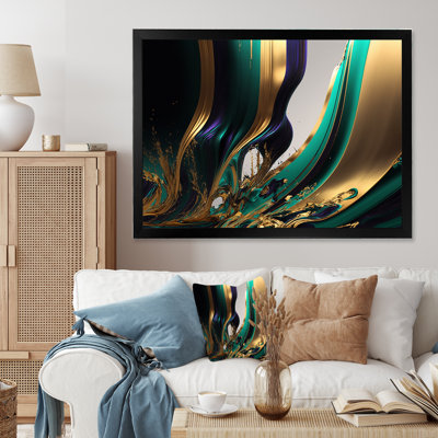 «Green and Gold Agate III», impression sur toile