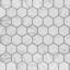 Carreau de mosaïque en porcelaine blanche 11-1 / 8 po x 12-5 / 8 po Flo Hex