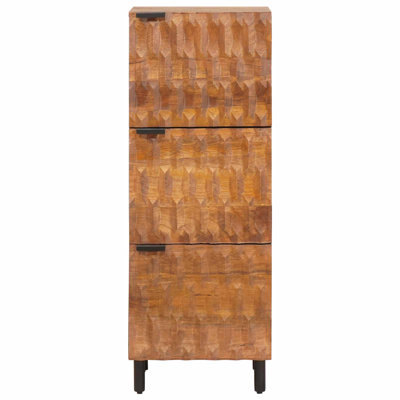Solid Wood Rectangle Accent Cabinet