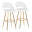 Tabourets de bar fixes en similicuir de 30 po avec pieds en métal et repose-pieds carrés Resme-1666744973-1666744960