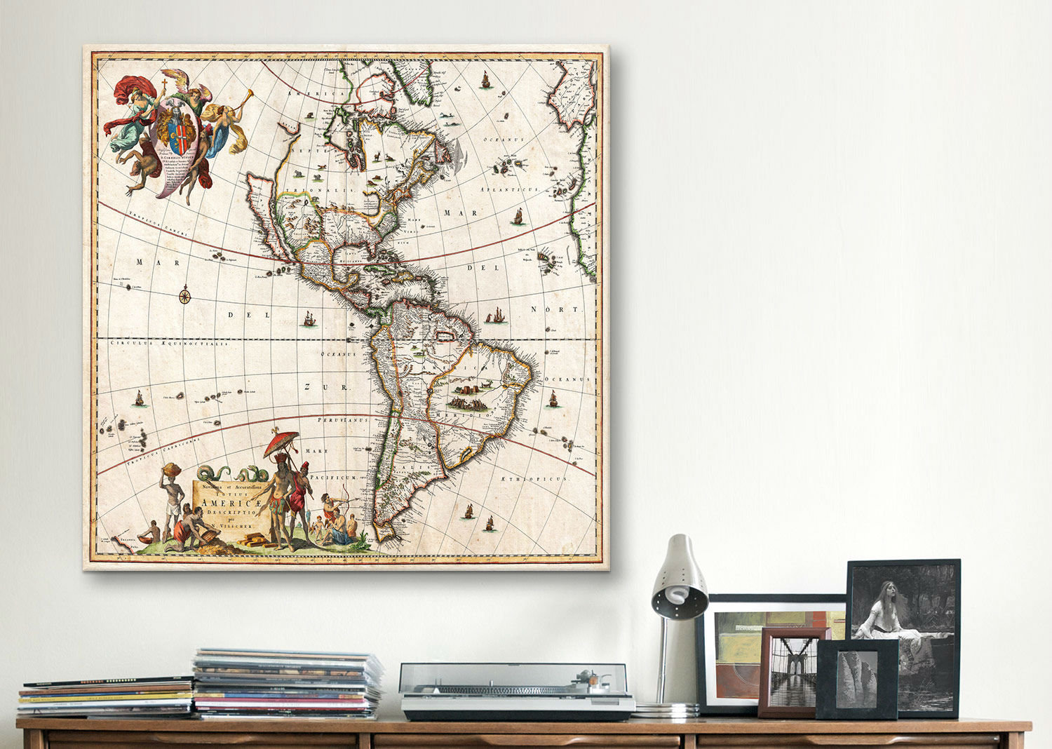 Fleur De Lis Living 'Antique Maps North America and South America (1658 ...