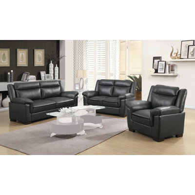 Erihn 3 - Piece Faux Leather Living Room Set
