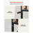 5 Tier Corner Bookshelf Tall Corner Bookcase with 4 Hooks L-Shaped Storage