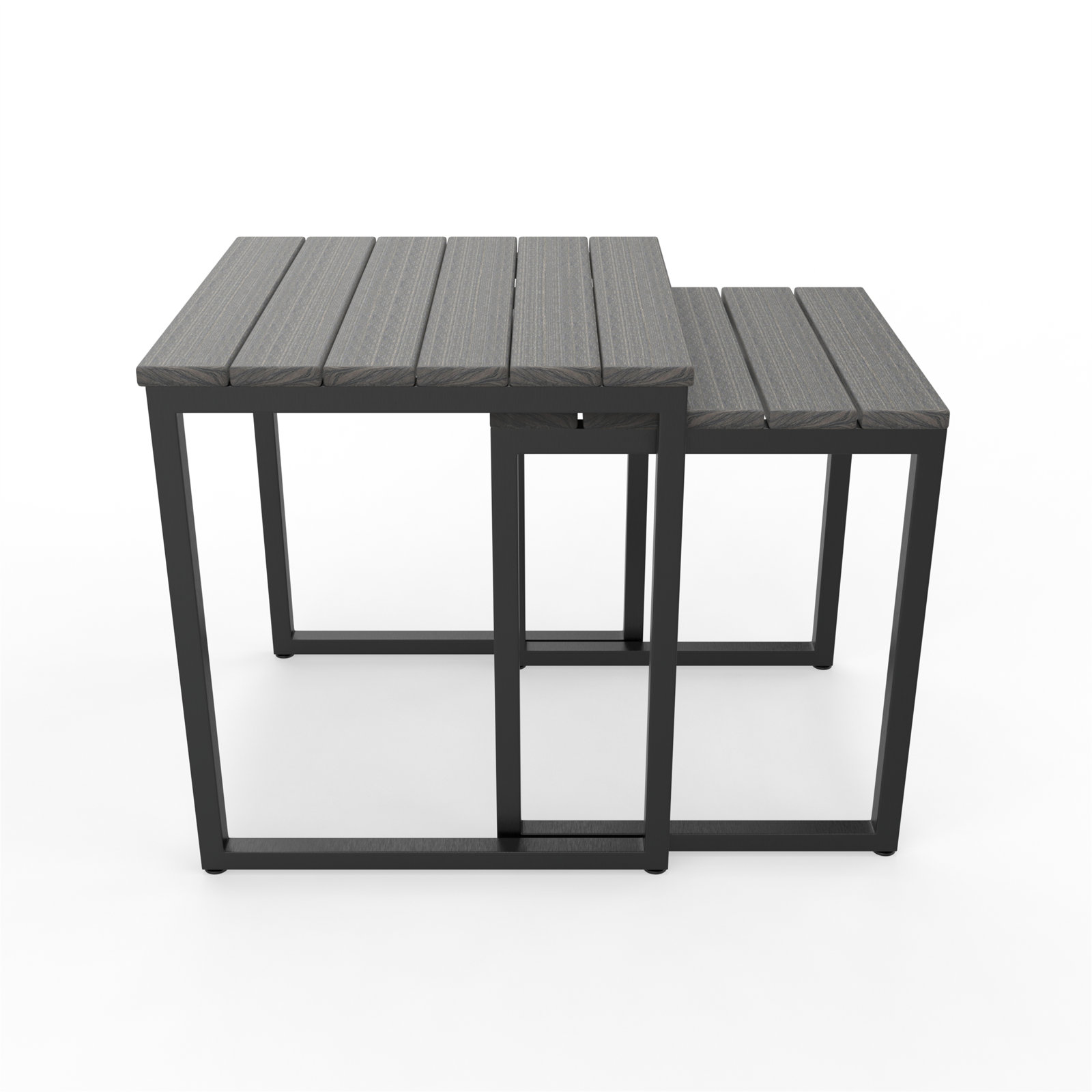 Townsend Plastic / Acrylic Outdoor Side Table, Black