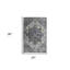 Tapis gris tissé à la machine 2 pi x 3 pi Medallion